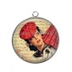 Pendentif Cabochon Argent - pin up