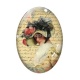 Cabochon Verre Ovale - femme ancienne