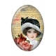 Cabochon Résine Ovale - femme ancienne