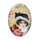 Cabochon Verre Ovale - femme ancienne