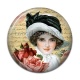 Cabochon Résine - femme ancienne
