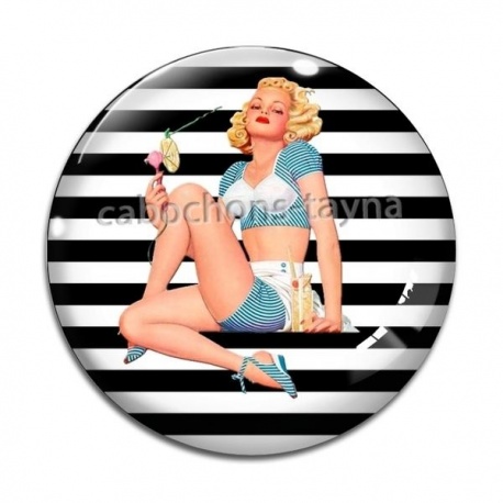 Cabochon Verre -  pin up