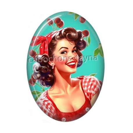 Cabochon Résine Ovale - pin up