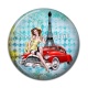 Cabochon Résine - pin up