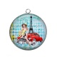 Pendentif Cabochon Argent - pin up