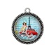 Pendentif Cabochon Argent - pin up