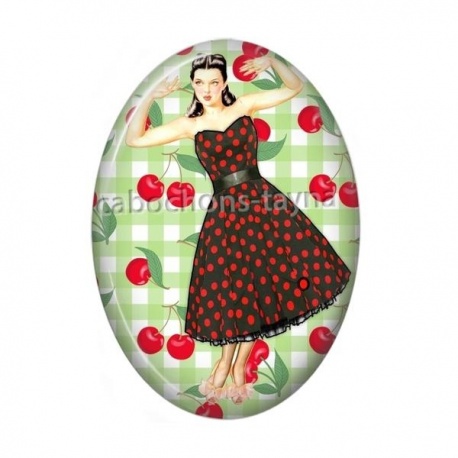Cabochon Résine Ovale - pin up