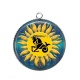 Pendentif Cabochon Argent - signe astrologie