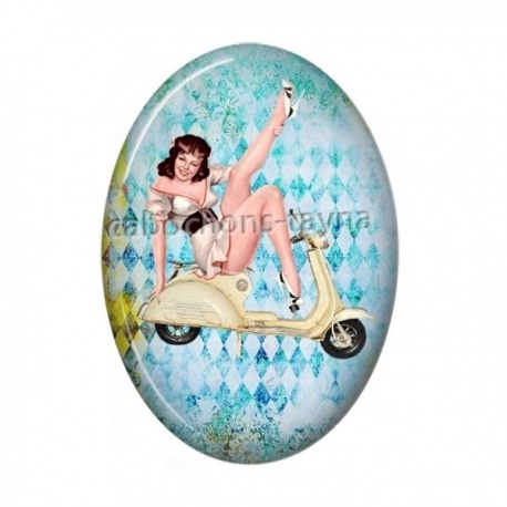 Cabochon Résine Ovale - pin up