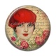Cabochon Résine - femme ancienne