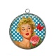 Pendentif Cabochon Argent - pin up