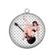 Pendentif Cabochon Argent - pin up
