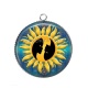 Pendentif Cabochon Argent - signe astrologie