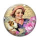 Cabochon Verre - femme ancienne