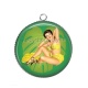 Pendentif Cabochon Argent - pin up