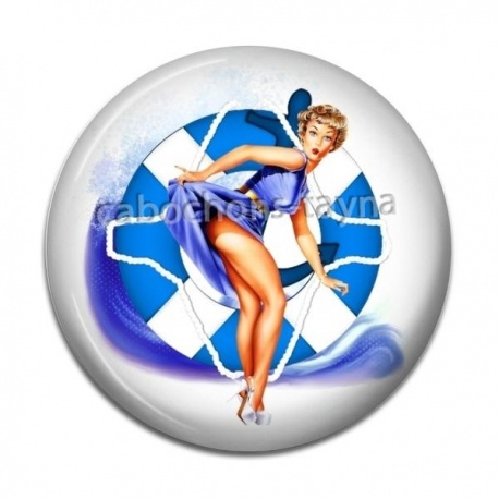Cabochon Résine - pin up