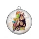 Pendentif Cabochon Argent - pin up