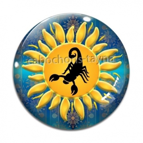 Cabochon Verre - signe astrologie