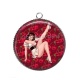 Pendentif Cabochon Argent - pin up
