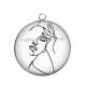 Pendentif Cabochon Argent - femme