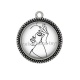 Pendentif Cabochon Argent - femme