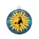 Pendentif Cabochon Argent - signe astrologie