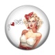 Cabochon Résine - pin up