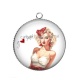 Pendentif Cabochon Argent - pin up