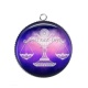 Pendentif Cabochon Argent - signe astrologie