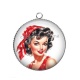 Pendentif Cabochon Argent - pin up