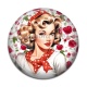 Cabochon Résine - pin up