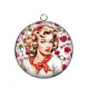 Pendentif Cabochon Argent - pin up