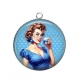 Pendentif Cabochon Argent - pin up