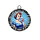 Pendentif Cabochon Argent - pin up