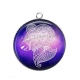 Pendentif Cabochon Argent - signe astrologie
