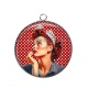 Pendentif Cabochon Argent - pin up