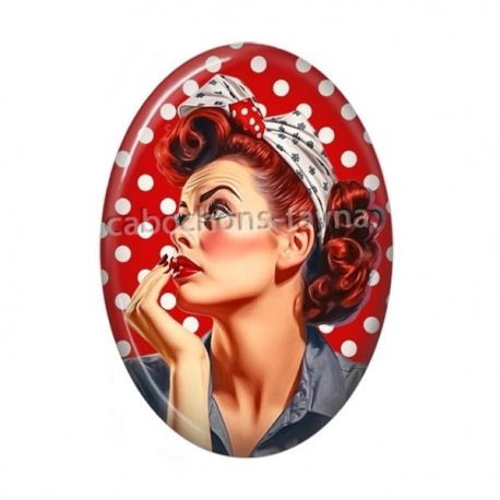 Cabochon Résine Ovale - pin up