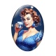 Cabochon Verre Ovale - pin up
