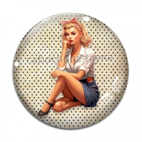 Cabochon Verre - pin up