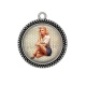 Pendentif Cabochon Argent - pin up