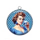 Pendentif Cabochon Argent - pin up