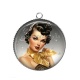 Pendentif Cabochon Argent - pin up