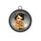 Pendentif Cabochon Argent - pin up