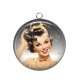 Pendentif Cabochon Argent - pin up