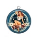 Pendentif Cabochon Argent - pin up