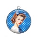 Pendentif Cabochon Argent - pin up