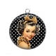 Pendentif Cabochon Argent - pin up