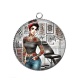 Pendentif Cabochon Argent - pin up