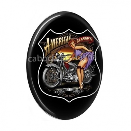 Cabochon Résine Ovale - pin up