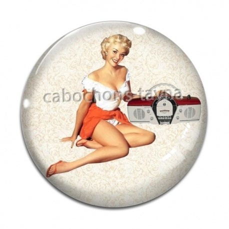 Cabochon Verre - pin up